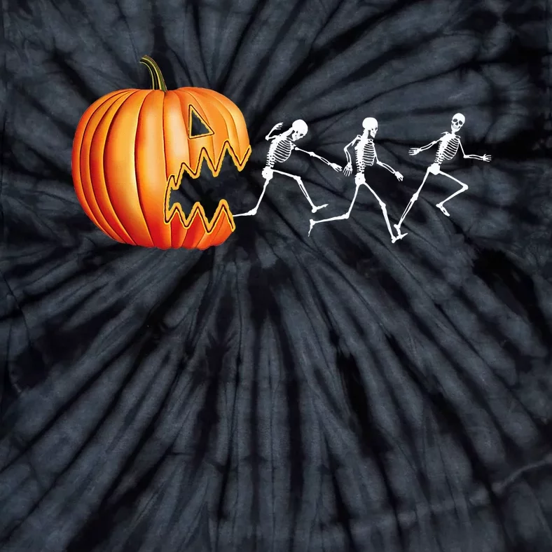 Funny Halloween Pumpkin Skeletons Jack O Lantern Tie-Dye T-Shirt