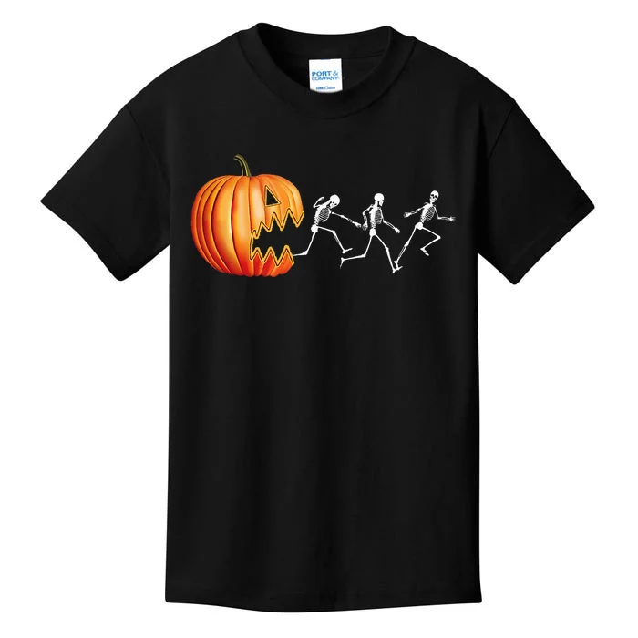 Funny Halloween Pumpkin Skeletons Jack O Lantern Kids T-Shirt