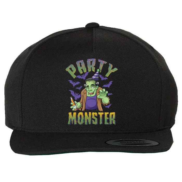 Funny Halloween Party Monster Frankenstein Wool Snapback Cap