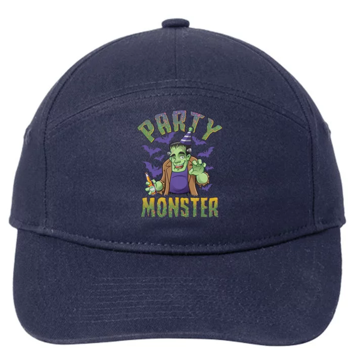 Funny Halloween Party Monster Frankenstein 7-Panel Snapback Hat