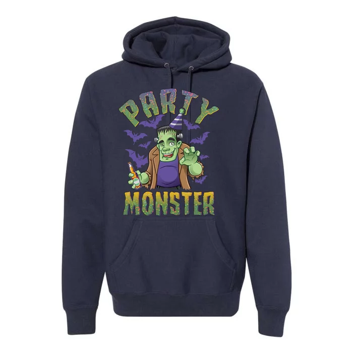 Funny Halloween Party Monster Frankenstein Premium Hoodie