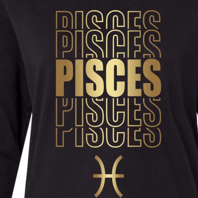 Funny Horoscope Pisces Af Astrology Sign Design Great Gift Womens Cotton Relaxed Long Sleeve T-Shirt