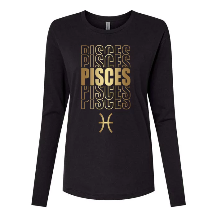 Funny Horoscope Pisces Af Astrology Sign Design Great Gift Womens Cotton Relaxed Long Sleeve T-Shirt