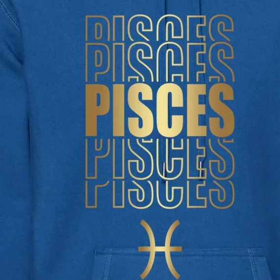 Funny Horoscope Pisces Af Astrology Sign Design Great Gift Premium Hoodie