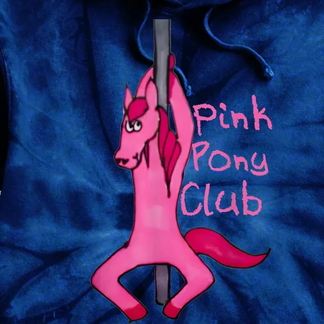 Funny Horse Pink Pony Club Tie Dye Hoodie