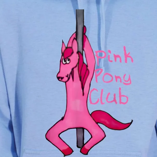 Funny Horse Pink Pony Club Unisex Surf Hoodie