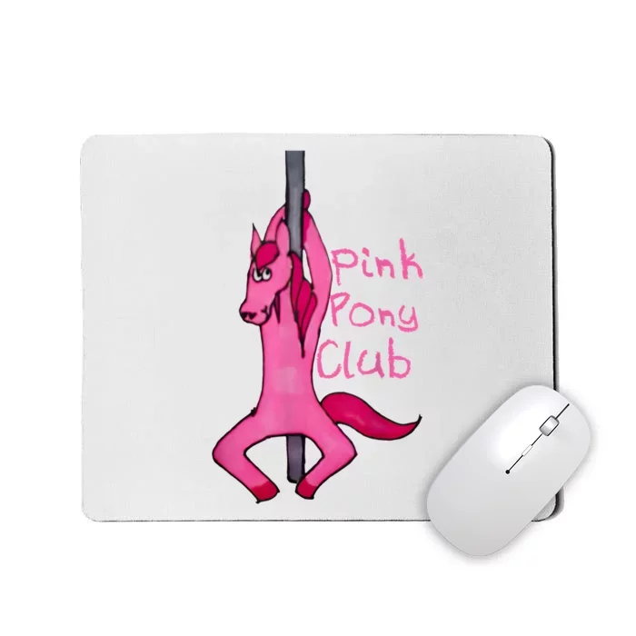 Funny Horse Pink Pony Club Mousepad