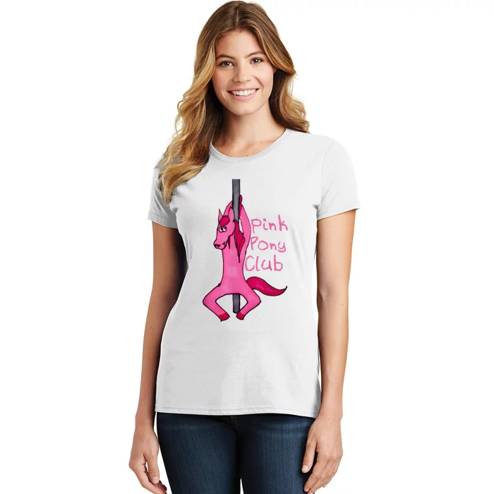 Funny Horse Pink Pony Club Women's T-Shirt