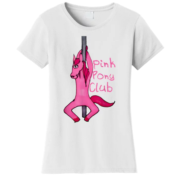 Funny Horse Pink Pony Club Women's T-Shirt