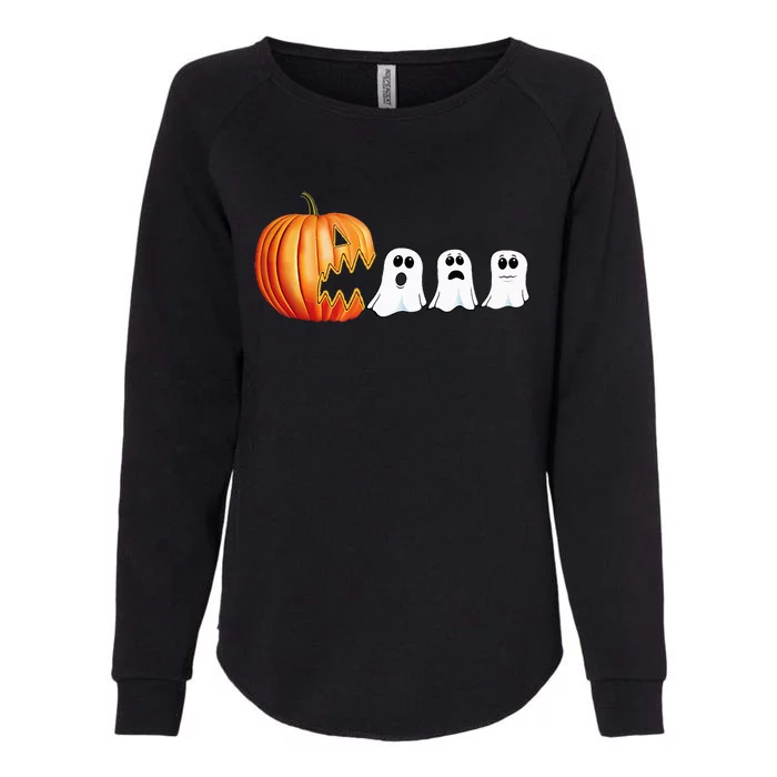 Funny Halloween Pumpkin Ghosts Jack O Lantern Womens California Wash Sweatshirt