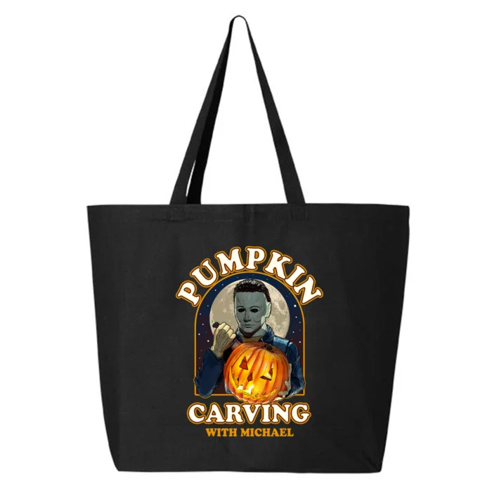 Funny Halloween Pumpkin Carving With Michael 25L Jumbo Tote