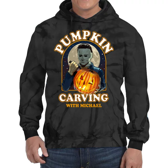 Funny Halloween Pumpkin Carving With Michael Tie Dye Hoodie