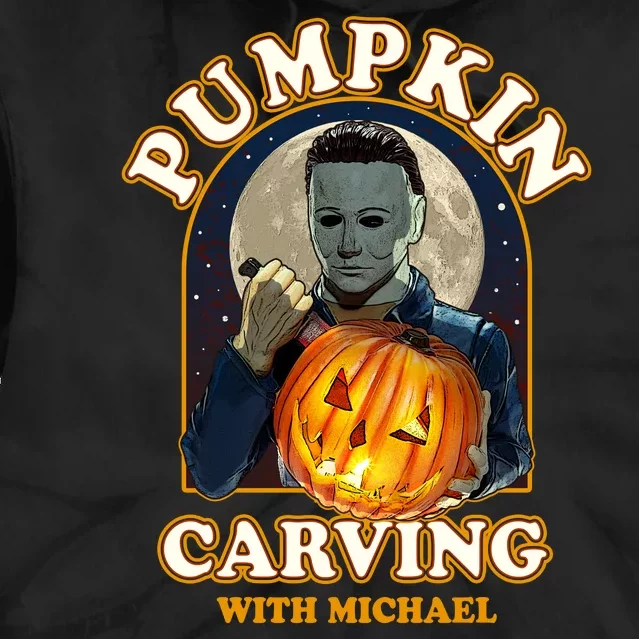 Funny Halloween Pumpkin Carving With Michael Tie Dye Hoodie