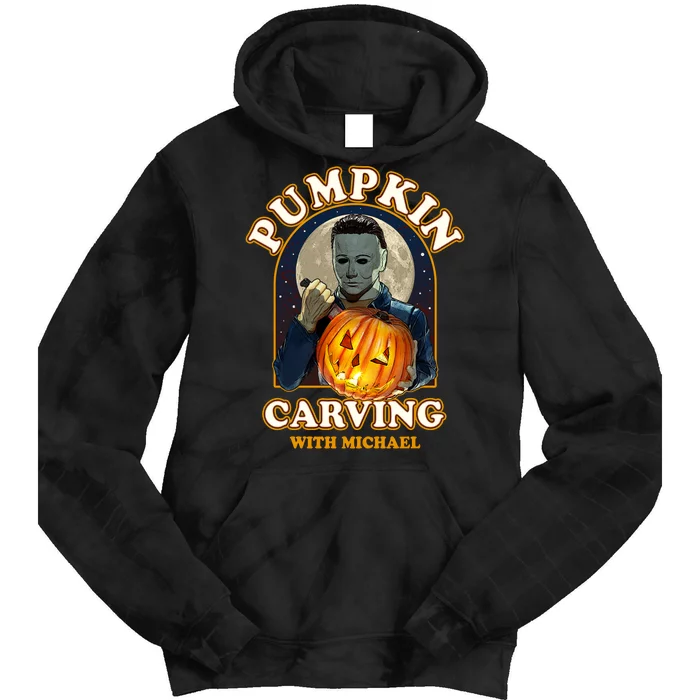 Funny Halloween Pumpkin Carving With Michael Tie Dye Hoodie