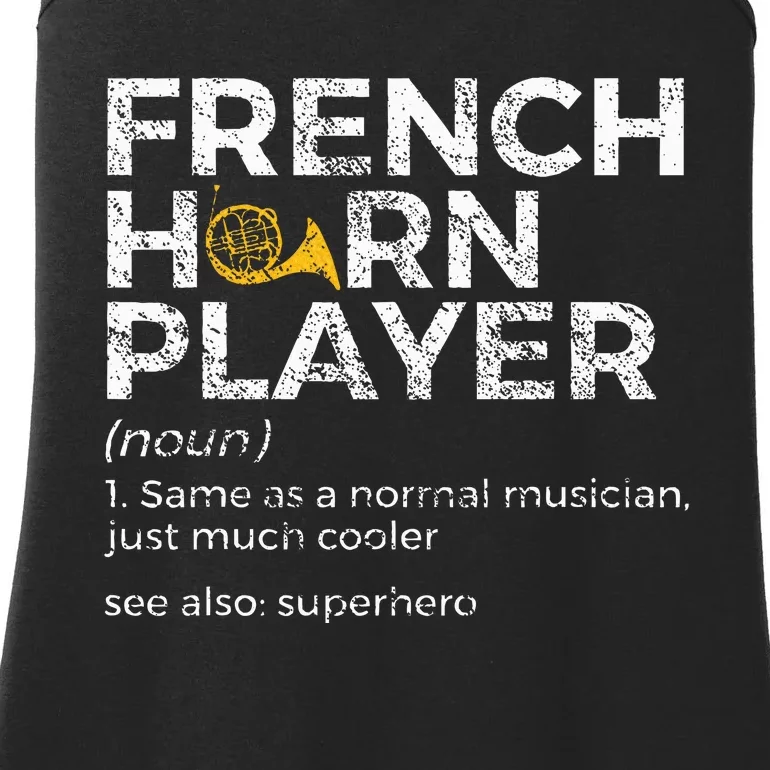 French Horn Player Definition Funny French Horn Ladies Essential Tank