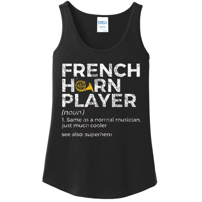 French Horn Player Definition Funny French Horn Ladies Essential Tank