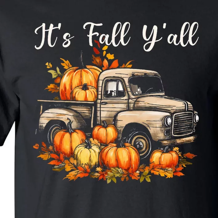 Fall Harvest Pumpkin Truck Autumn Tree Thanksgiving Tall T-Shirt