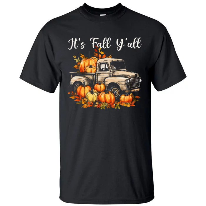 Fall Harvest Pumpkin Truck Autumn Tree Thanksgiving Tall T-Shirt