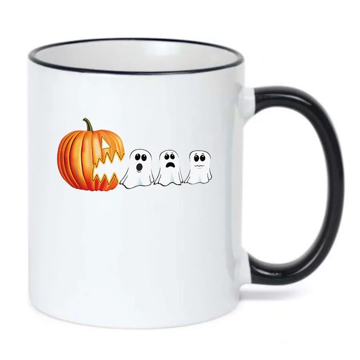 Funny Halloween Pumpkin Ghosts Jack O Lantern Black Color Changing Mug