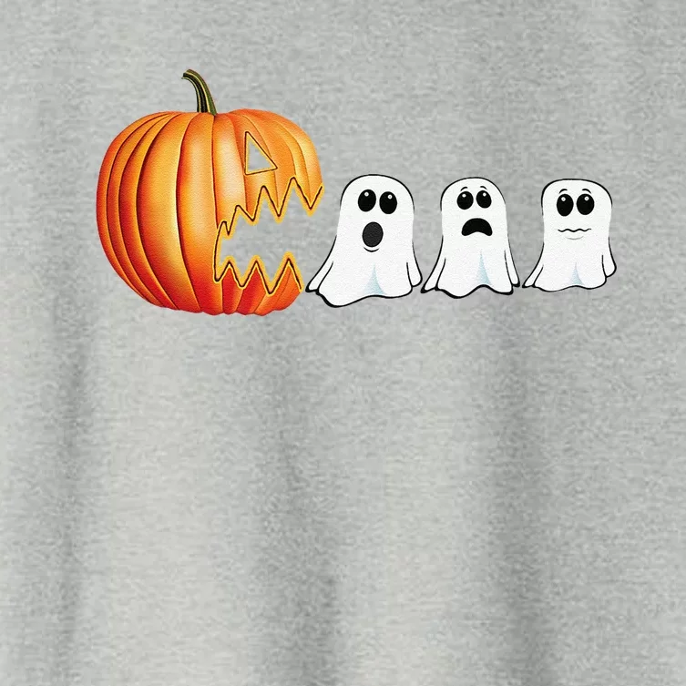 Funny Halloween Pumpkin Ghosts Jack O Lantern Women's Crop Top Tee