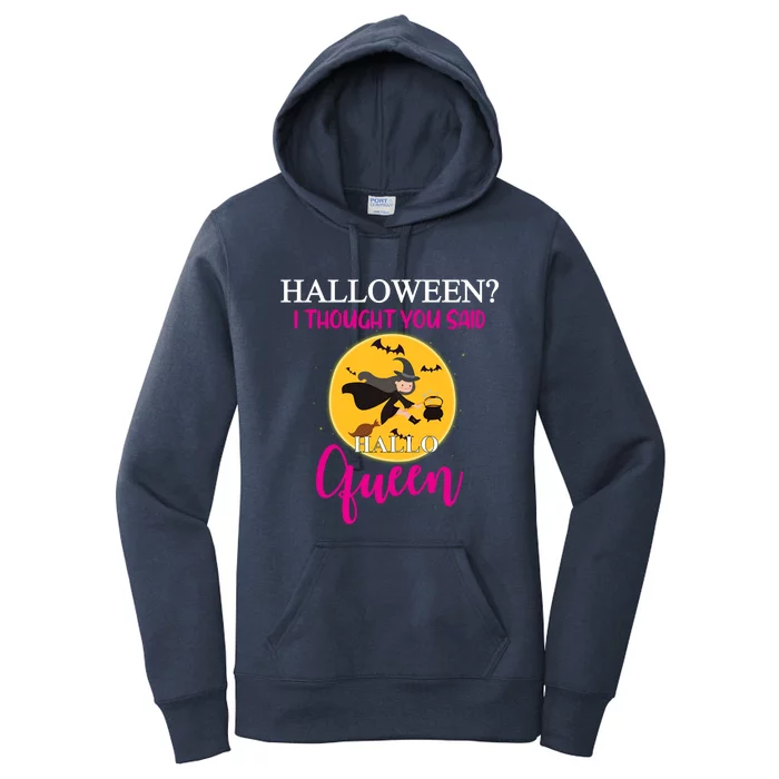 Funny Halloween Queen Flying Witch Funny Gift Women's Pullover Hoodie