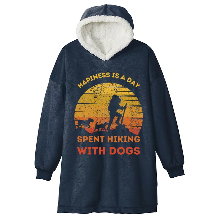 Funny Hiking Quote Retro Cool Hiker Design Hiking For Hooded Wearable Blanket