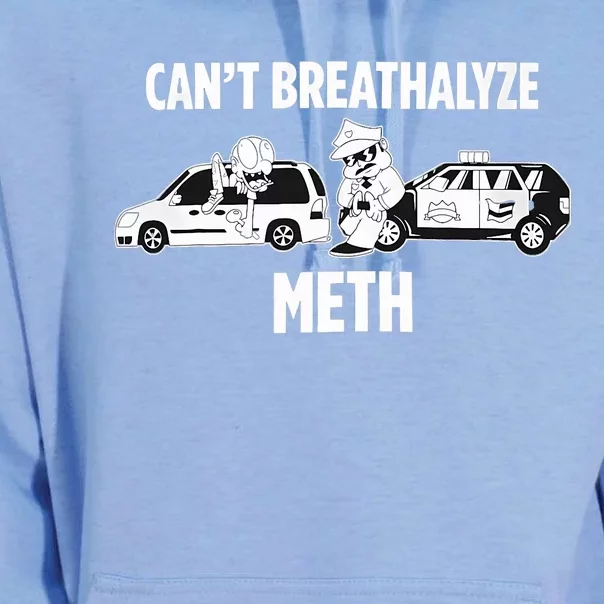 Funny Humor Quote Saying Can’T Breathalyze Meth Unisex Surf Hoodie