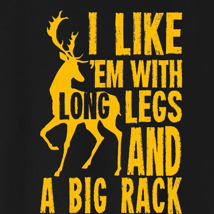 Funny Hunting Quote Saying Deer Venison Elk Hunter Gift Women's Crop Top Tee