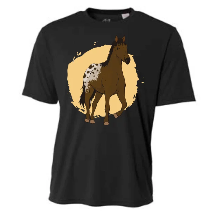 Farm Horse Running Cooling Performance Crew T-Shirt