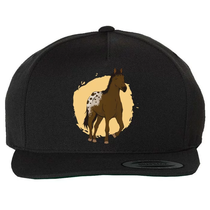 Farm Horse Running Wool Snapback Cap