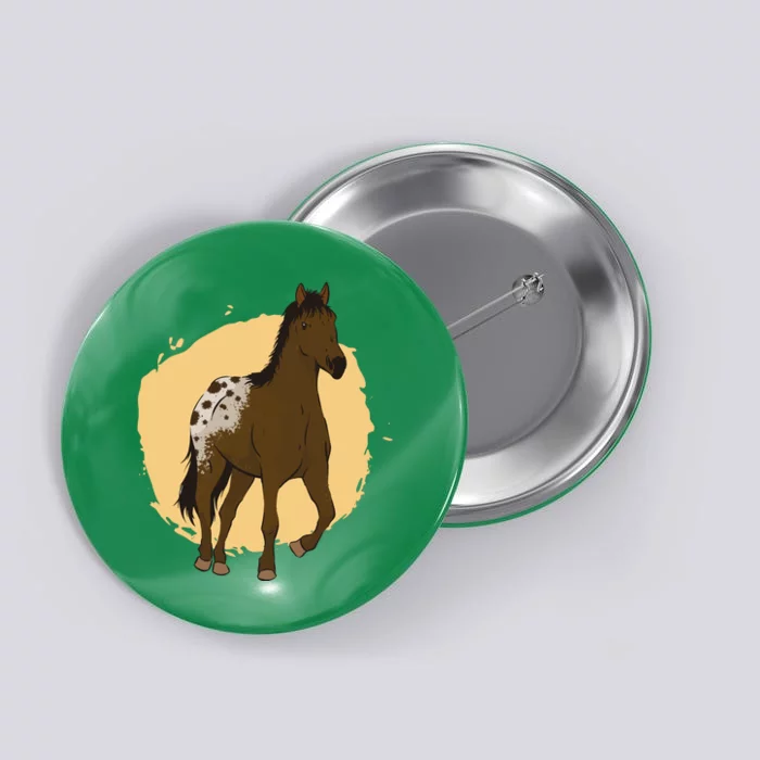 Farm Horse Running Button