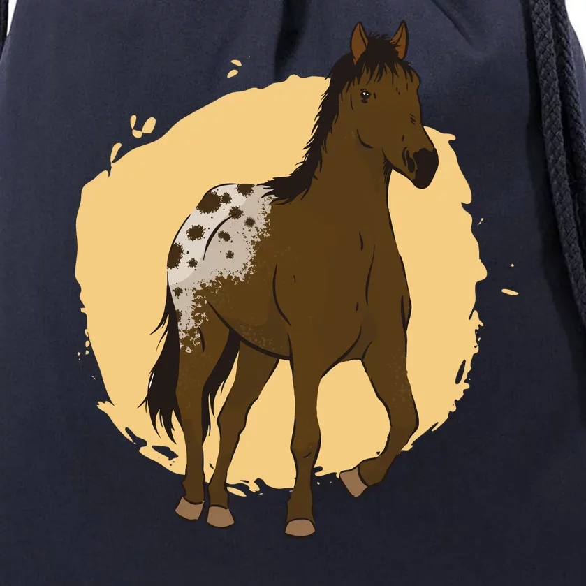 Farm Horse Running Drawstring Bag