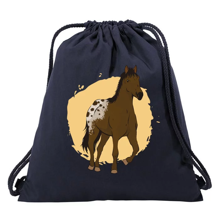 Farm Horse Running Drawstring Bag