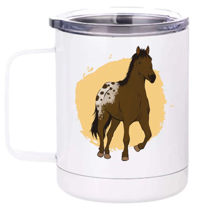 Farm Horse Running Front & Back 12oz Stainless Steel Tumbler Cup