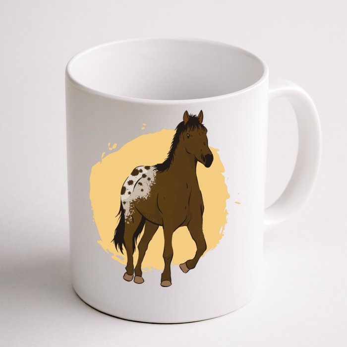 Farm Horse Running Front & Back Coffee Mug