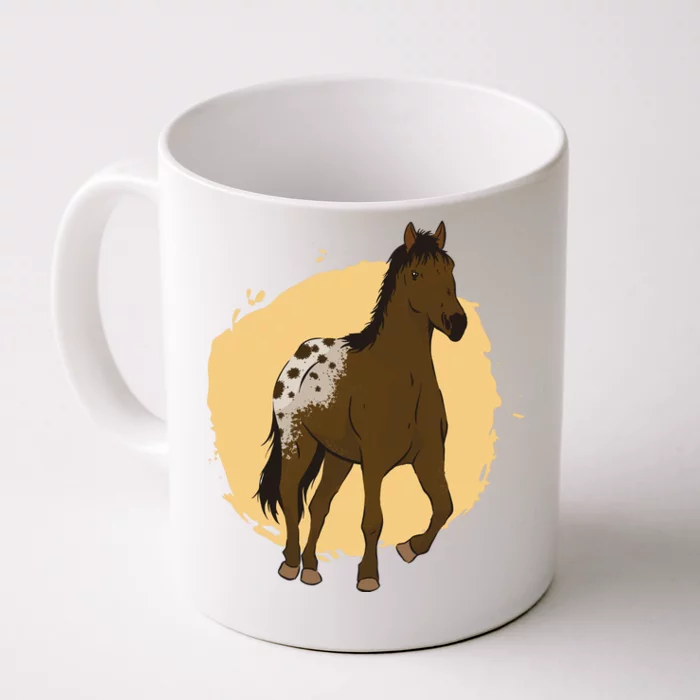 Farm Horse Running Front & Back Coffee Mug