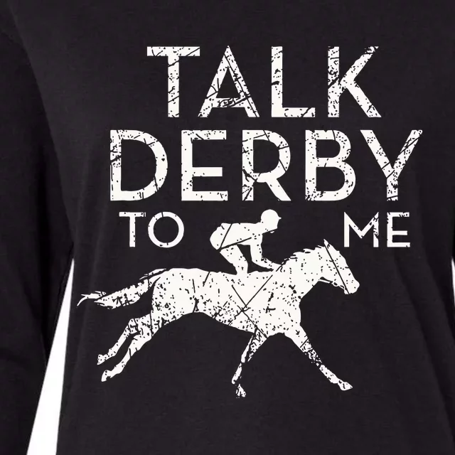 Funny Horse Racing Derby Race Owner Lover Womens Cotton Relaxed Long Sleeve T-Shirt