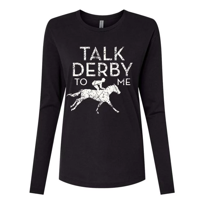 Funny Horse Racing Derby Race Owner Lover Womens Cotton Relaxed Long Sleeve T-Shirt