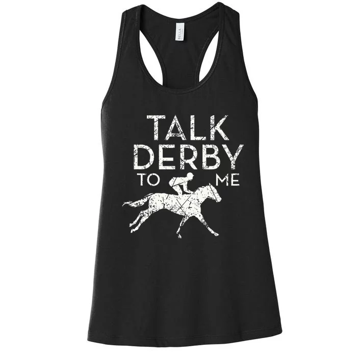 Funny Horse Racing Derby Race Owner Lover Women's Racerback Tank