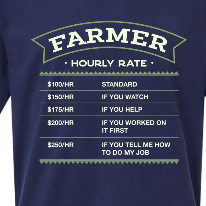 Farmer Hourly Rate Farming Labour Day Farm Workers Day Cute Gift Sueded Cloud Jersey T-Shirt