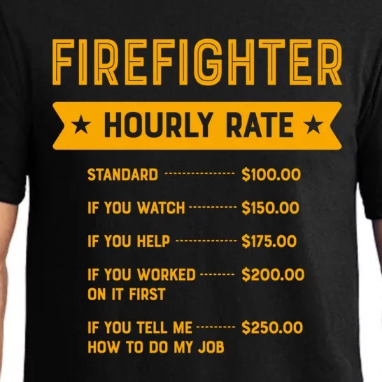 Firefighter Hourly Rate Labour Day Fire Workers Day Gift Pajama Set