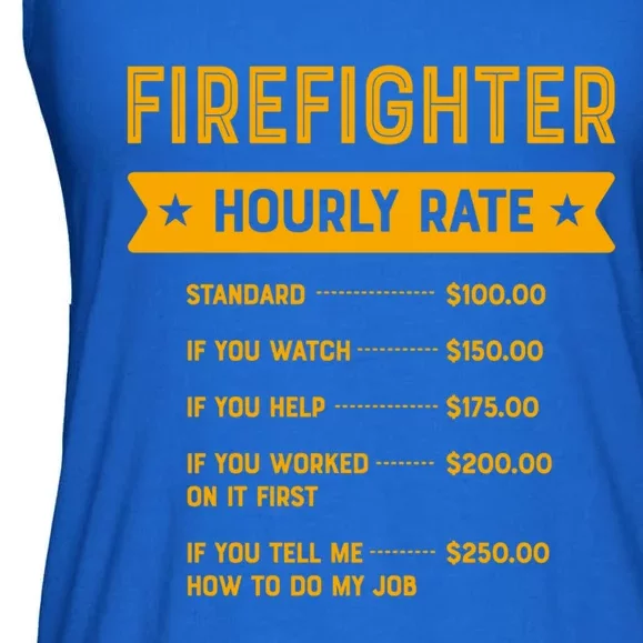 Firefighter Hourly Rate Labour Day Fire Workers Day Gift Ladies Essential Flowy Tank