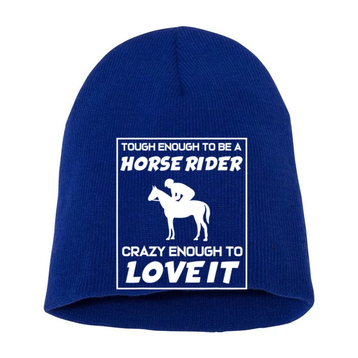 Funny Horseback Riding Horse Rider Great Gift Short Acrylic Beanie