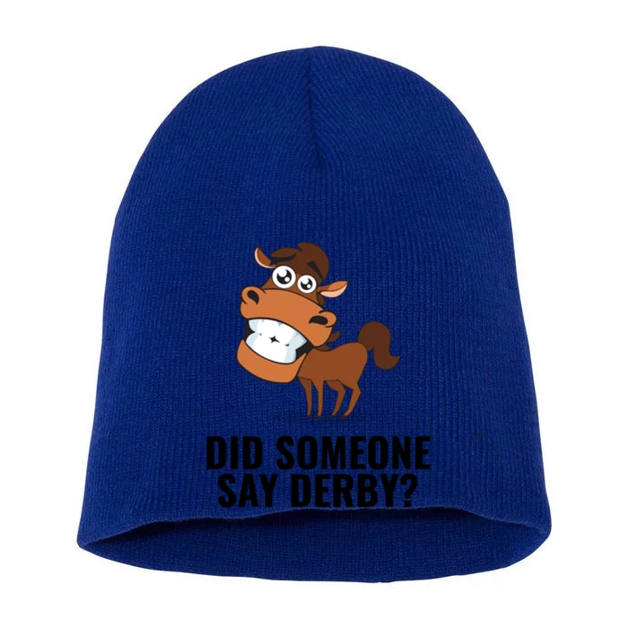 Funny Horse Racing Derby Party Gift Short Acrylic Beanie