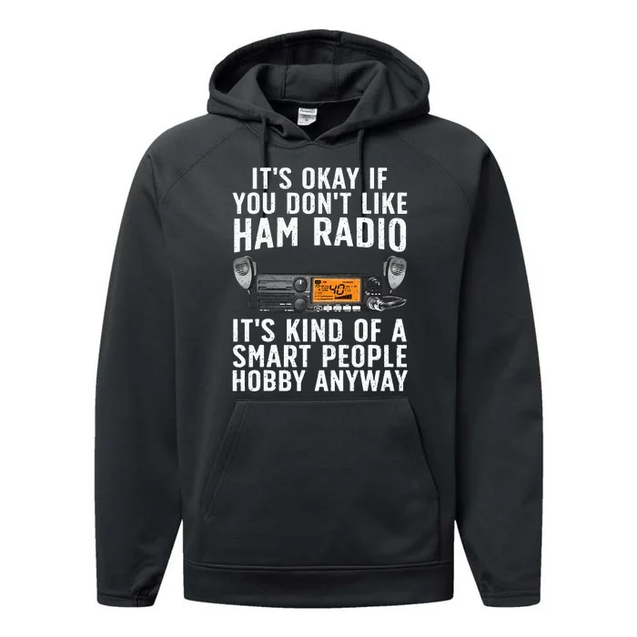 Funny Ham Radio Operator Art Performance Fleece Hoodie