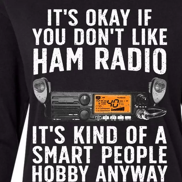 Funny Ham Radio Operator Art Womens Cotton Relaxed Long Sleeve T-Shirt