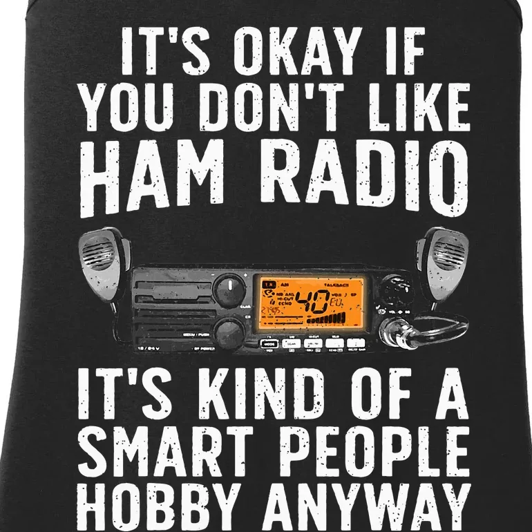 Funny Ham Radio Operator Art Ladies Essential Tank