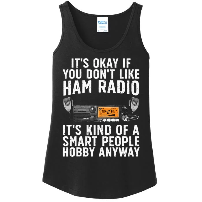 Funny Ham Radio Operator Art Ladies Essential Tank