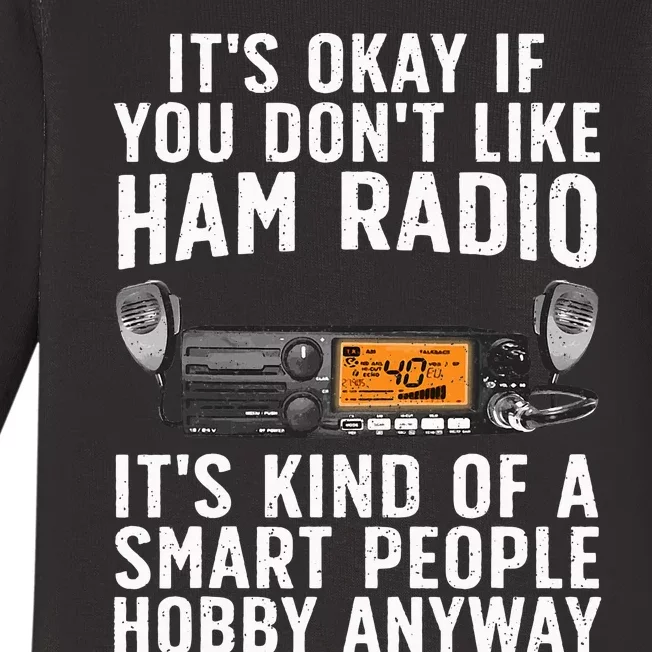 Funny Ham Radio Operator Art Baby Long Sleeve Bodysuit