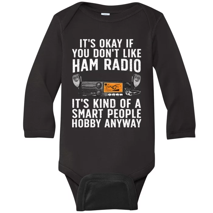 Funny Ham Radio Operator Art Baby Long Sleeve Bodysuit